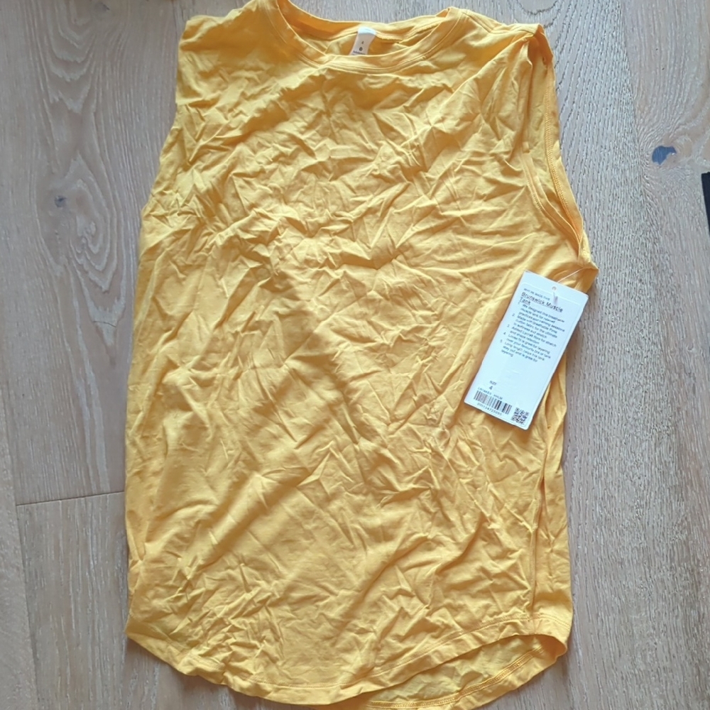 Lululemon Athletica Vibrant Yellow Muscle Tee